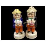 Pair Staffordshire Toby Shakers