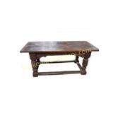 Antique Jacobean Style Carved Oak Refectory Table