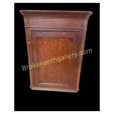 Antique English Oak Hanging Corner Cupboard