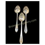 Three Tiffany and Company Sterling Spoons