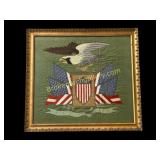 19th Century Patriotic Eagle Embroidery