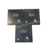 Three 2016 U.S. Mint Limited Edition Silver sets