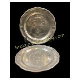 Pair French Pewter Plates