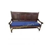 Antique English Jacobean Style Paneled Oak Settle