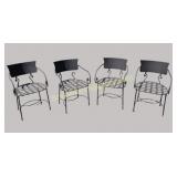 Set of 4 Wrought Iron Patio Chairs