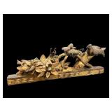 Antique Chinese Carved Wood Pediment