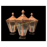 Three Copper Street Lanterns