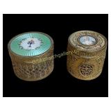 2 Antique French Powder Boxes