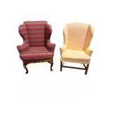 Queen and Chippendale Style Wingback Chairs