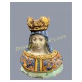 Majolica Bust of Madonna