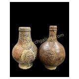 Two Bellarmine Bartmann Mask Jugs