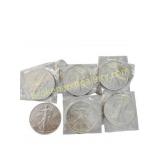 6 American Silver Eagle $1 Coins