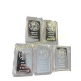 5 Sunshine Mint 1 oz Silver Bars