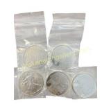5 Silver Coins & Rounds