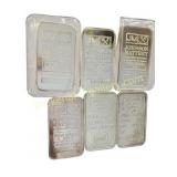 6 Vintage Silver Bars