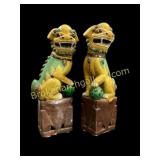 Pair Polychrome  Guardian Lions