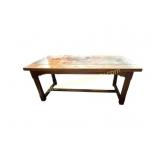 Antique English Oak Trestle-Style Dining Table