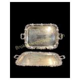 Pair Gorham Silver Plated Trays