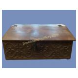 English Jacobean Oak Bible Box Coffer