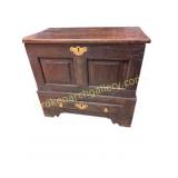 Demilunutive Paneled Oak Coffer