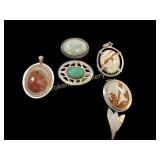 Vintage Sterling and Stone Jewelry