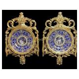 Pair Sevres Style Cherub Wall Plates