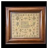Framed 1844 Sampler