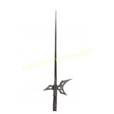 Antique Pierced Steel Halberd W Armorer's Mark