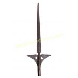 Antique  Partisan Polearm W Pierced Trefoil Detail