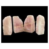 Two Pair Rose Quartz Bookends