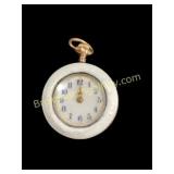 Sterling and Guilloche Enamel Watch
