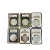 Lot of 6 Morgan Silver Dollars