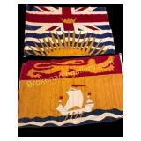 Vintage Hand-Stitched Canadian Provincial Flags