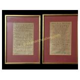 18th Century Theater Playbill Broadsides