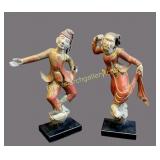 Two Carved Southeast Asian Figures