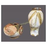 Two Pieces Abstract Art Pottery