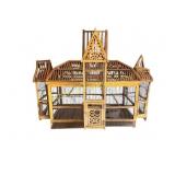 Large Antique Folk Art Architectural Birdcage