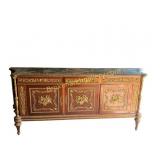 French Louis XVI Style  Marble-Top Credenza