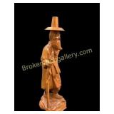 Carved Wood Korean Figure