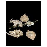 Sterling Brooches and Pendant