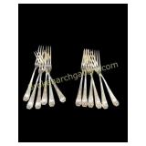 Set of 12 Sterling Silver Seafood Forks