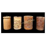 Four Assorted Bamboo Vessels