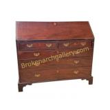 Antique 18thC Chippendale Mahogany Slant Desk