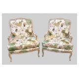 Pair of Louis XV Style Bergeres