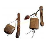 Two Japanese Pipe Cases and Tobacco Boxes