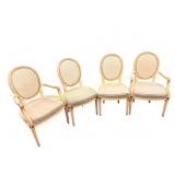 Set of 4 Antique Louis XVI Style Cane Chairs