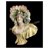 Bohemian Porcelain Bust of Woman