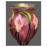 1989 Charles Lotton Multi Flora Art Glass Shade
