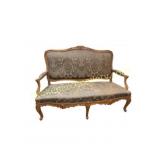 Antique French Louis XV Style Gilt Canaped Sofa