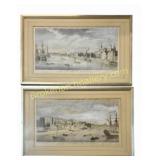 Framed Thames River Engravings, John Boydell